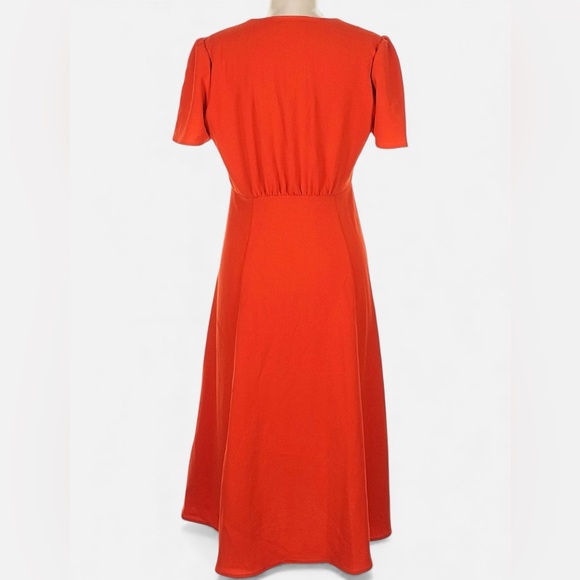 Sézane Robe Ophelia Dress in Coral FR 40 / US 8 - Picture 10 of 16